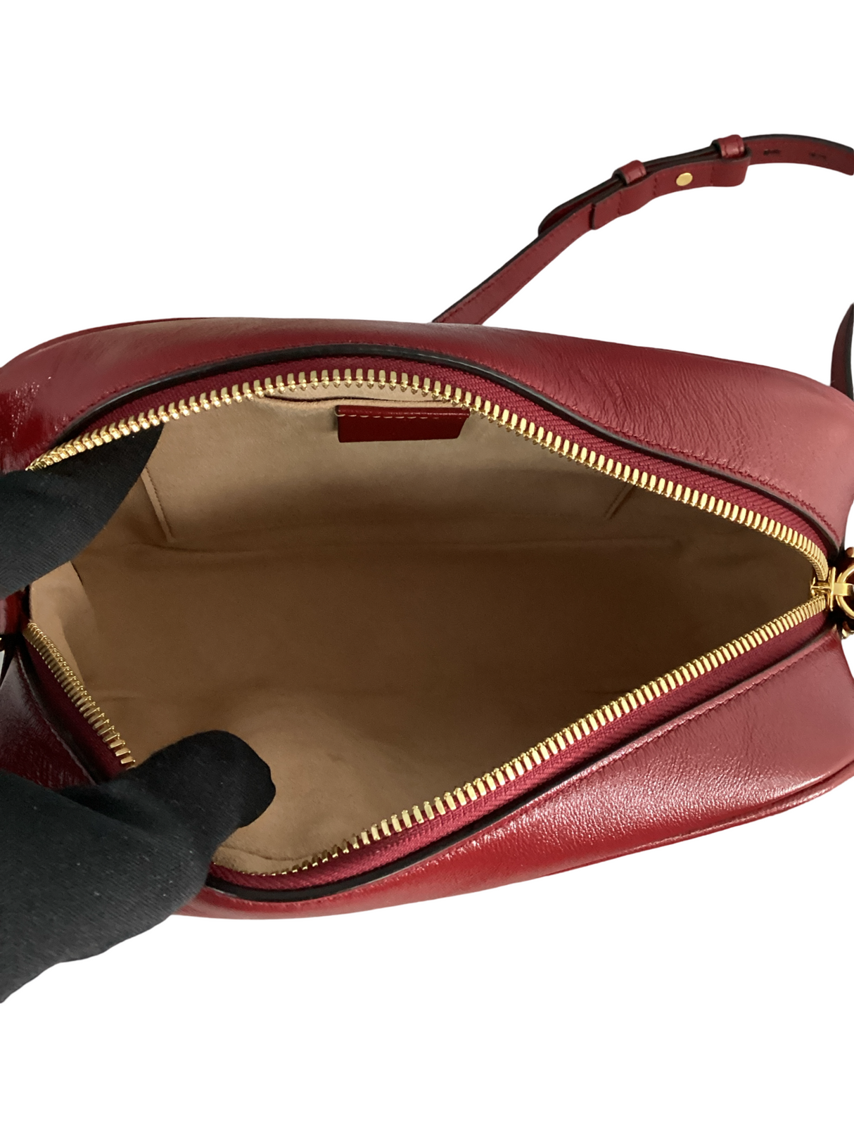 Gucci GG Red Marmont Small Crossbody Bag