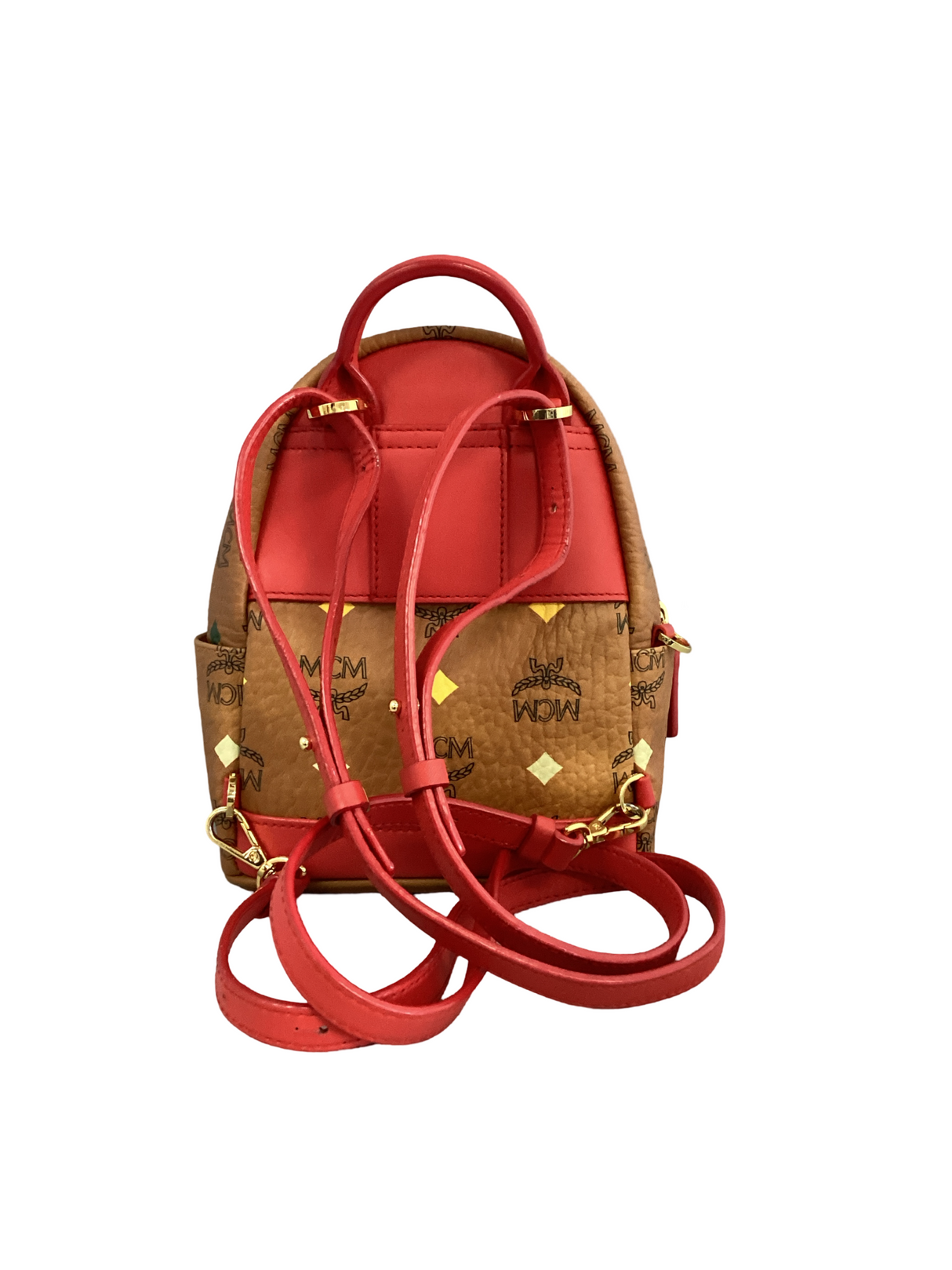 MCM Skyoptic Visetos Mini Stark Bebe Boo Backpack with wallet set