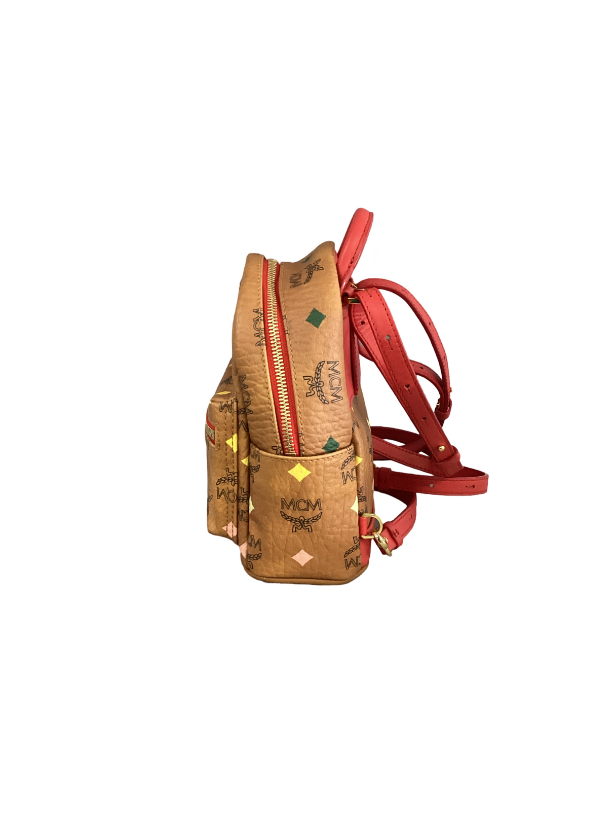 MCM Skyoptic Visetos Mini Stark Bebe Boo Backpack with wallet set