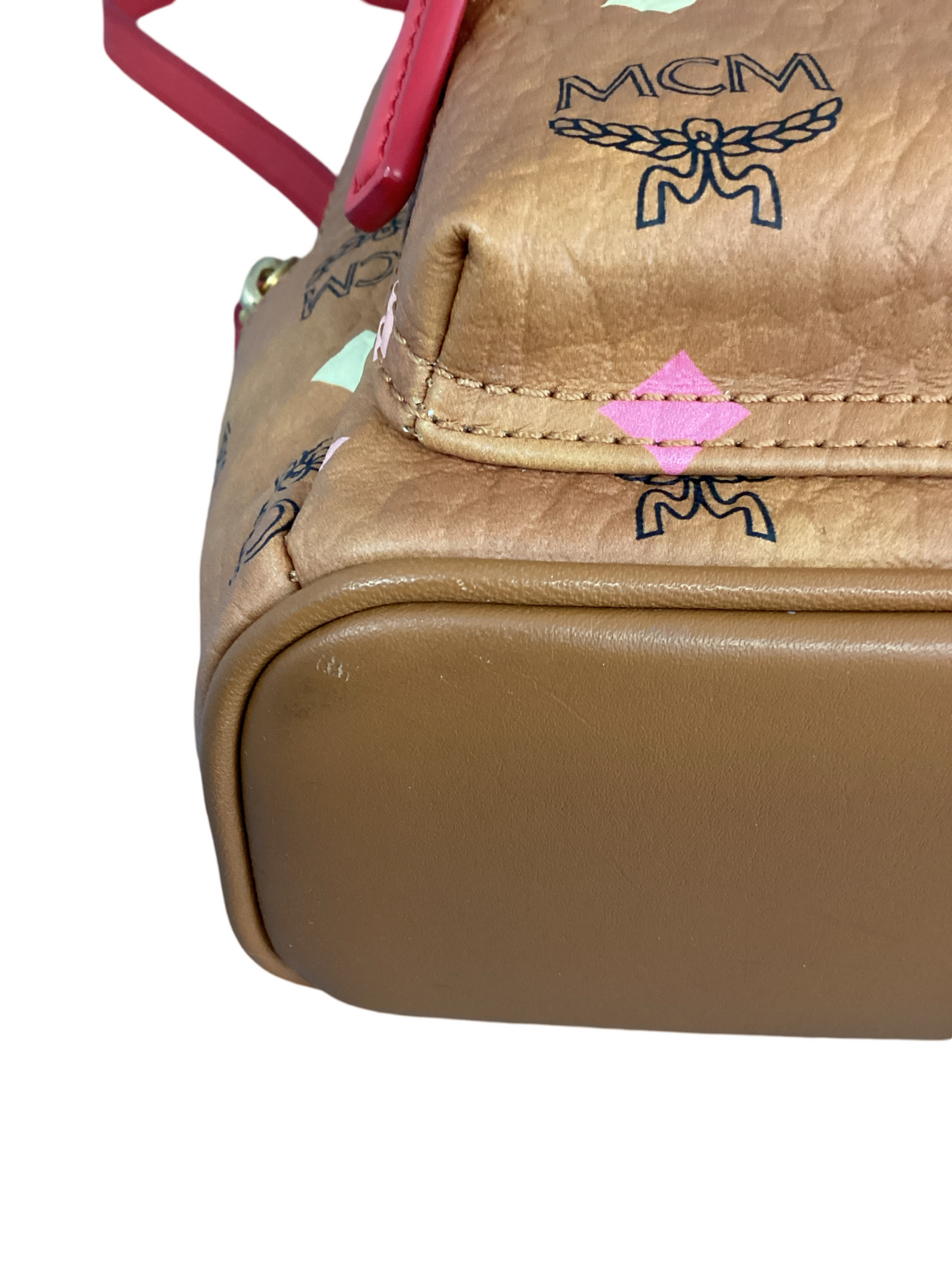 MCM Skyoptic Visetos Mini Stark Bebe Boo Backpack with wallet set