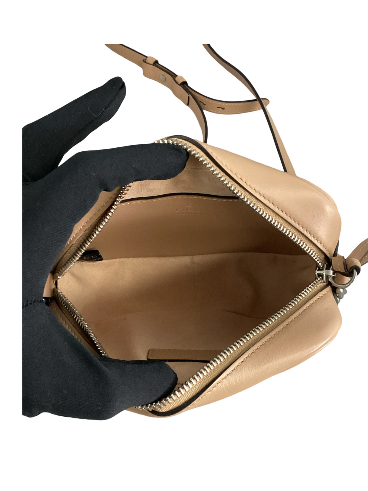 Gucci Calfskin Buff Marmont Aria Small Chain Bag