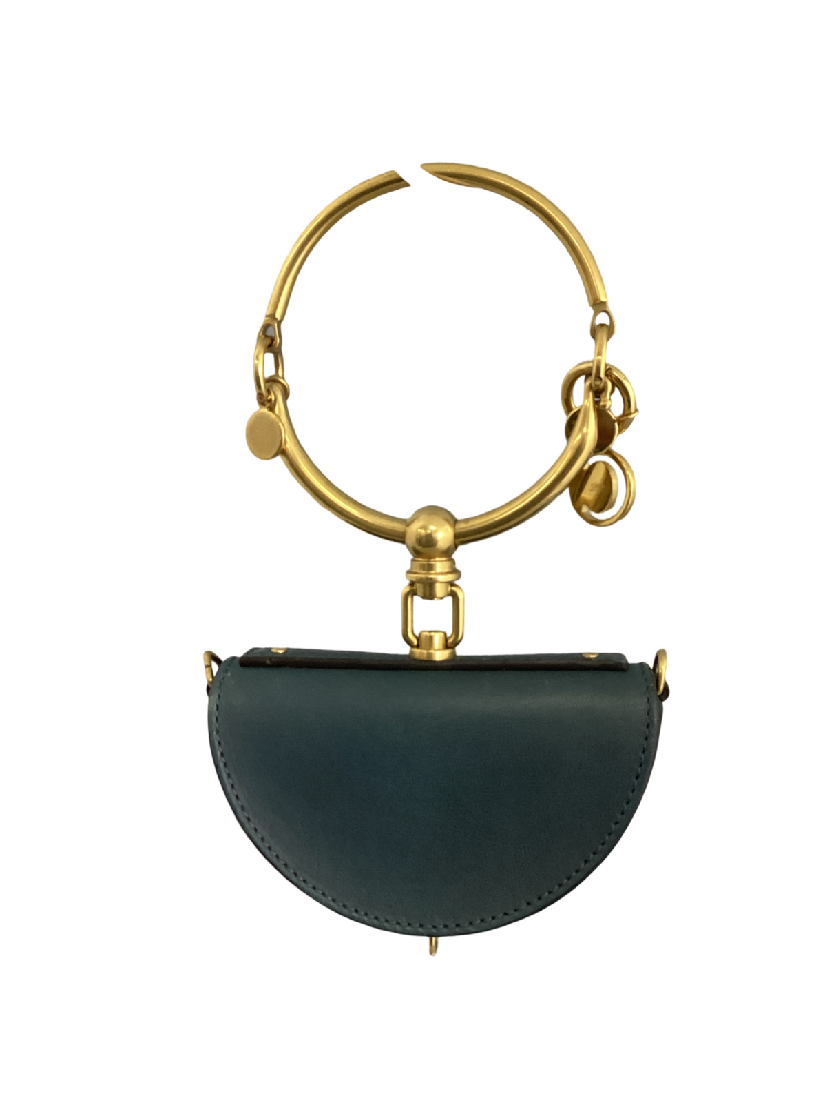 Chloe Blue Calfskin Small Nile Bracelet Bag