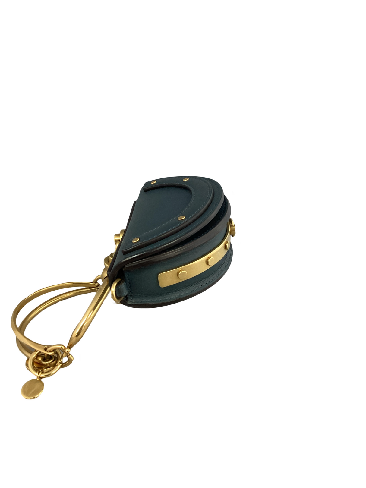 Chloe Blue Calfskin Small Nile Bracelet Bag