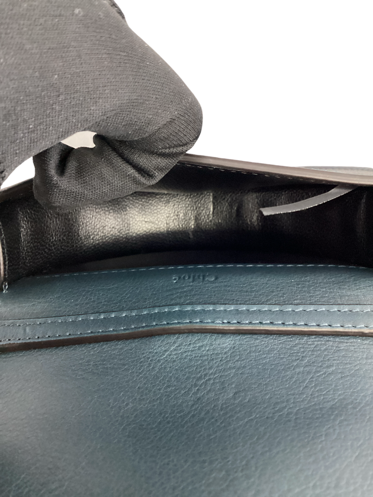 Chloe Blue Calfskin Small Nile Bracelet Bag
