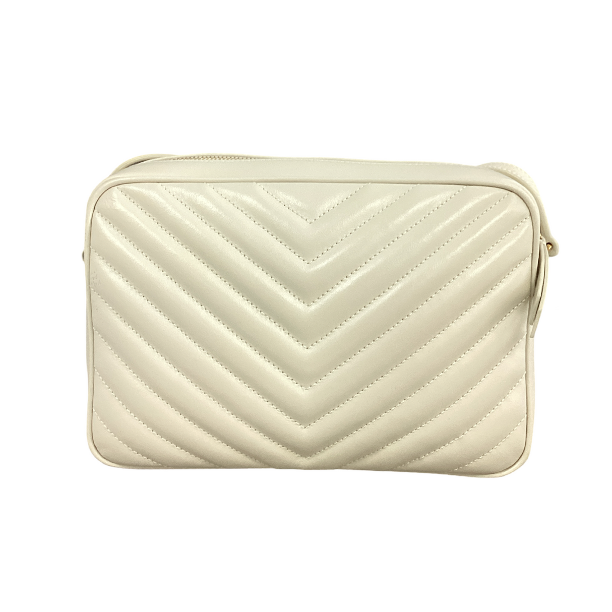 Yves Saint Laurent (YSL) White Medium Lou Camera Bag