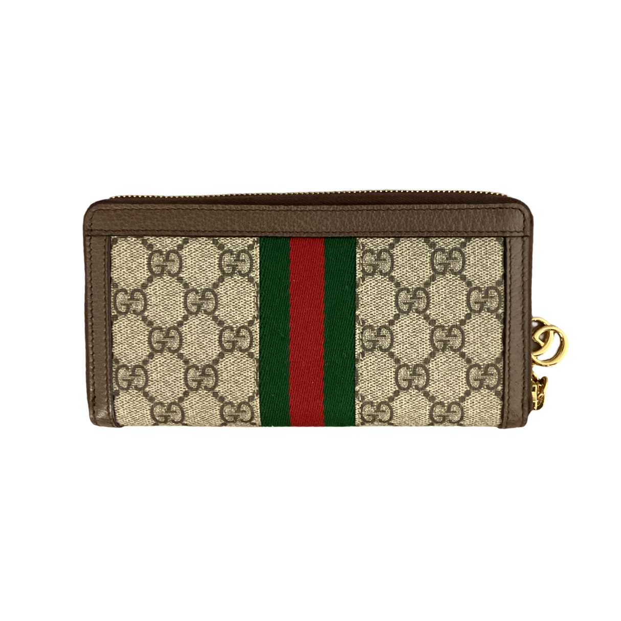 Gucci-GG Supreme Ophidia Zip Around Wallet
