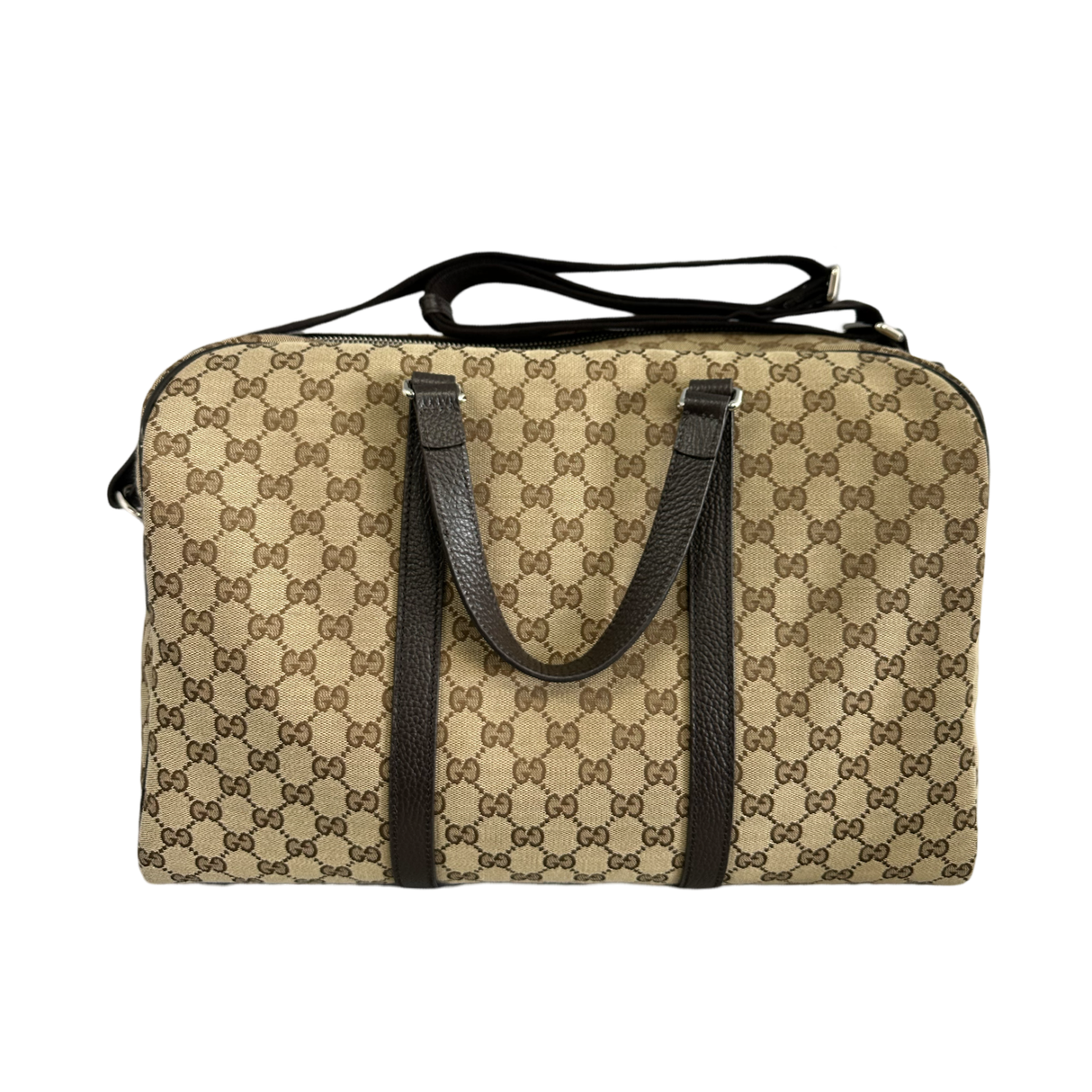 Gucci GG Canvas Boston Duffle Bag