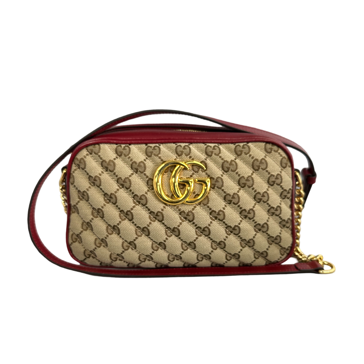 Gucci GG Red Marmont Small Crossbody Bag