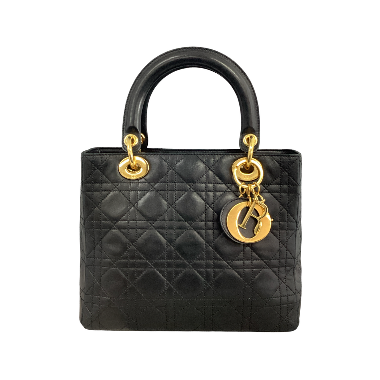 Christian Dior Medium Cannage Leather Lady Dior