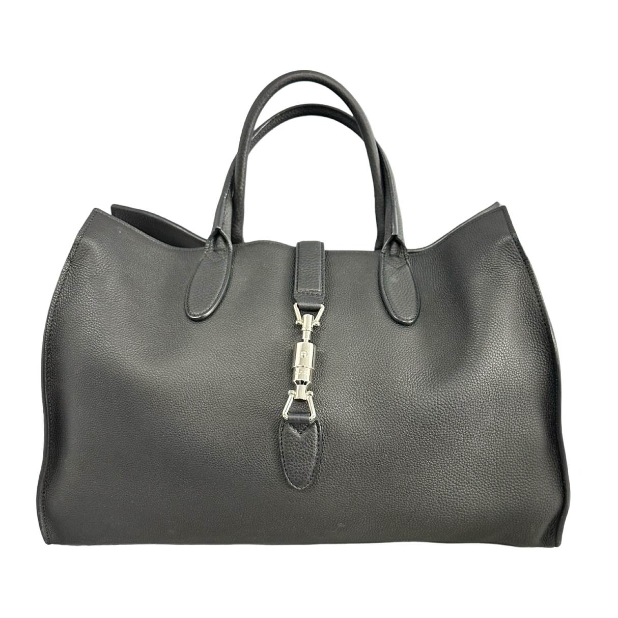 Gucci Black Leather Jackie Tote