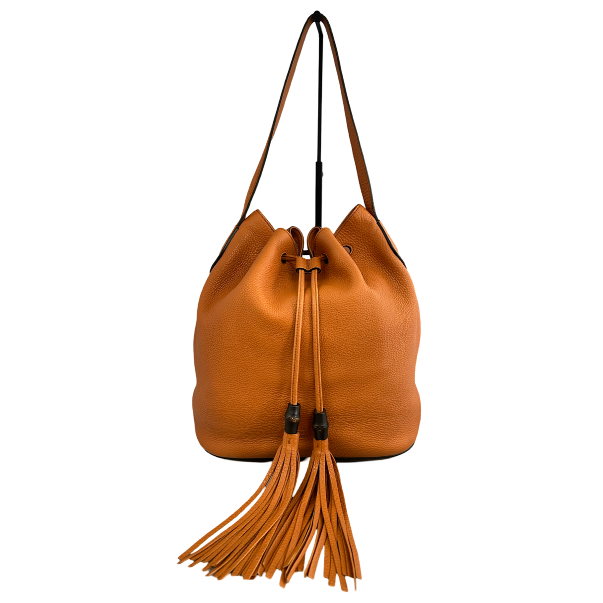 Gucci Orange Lady Tassel Bucket Bag