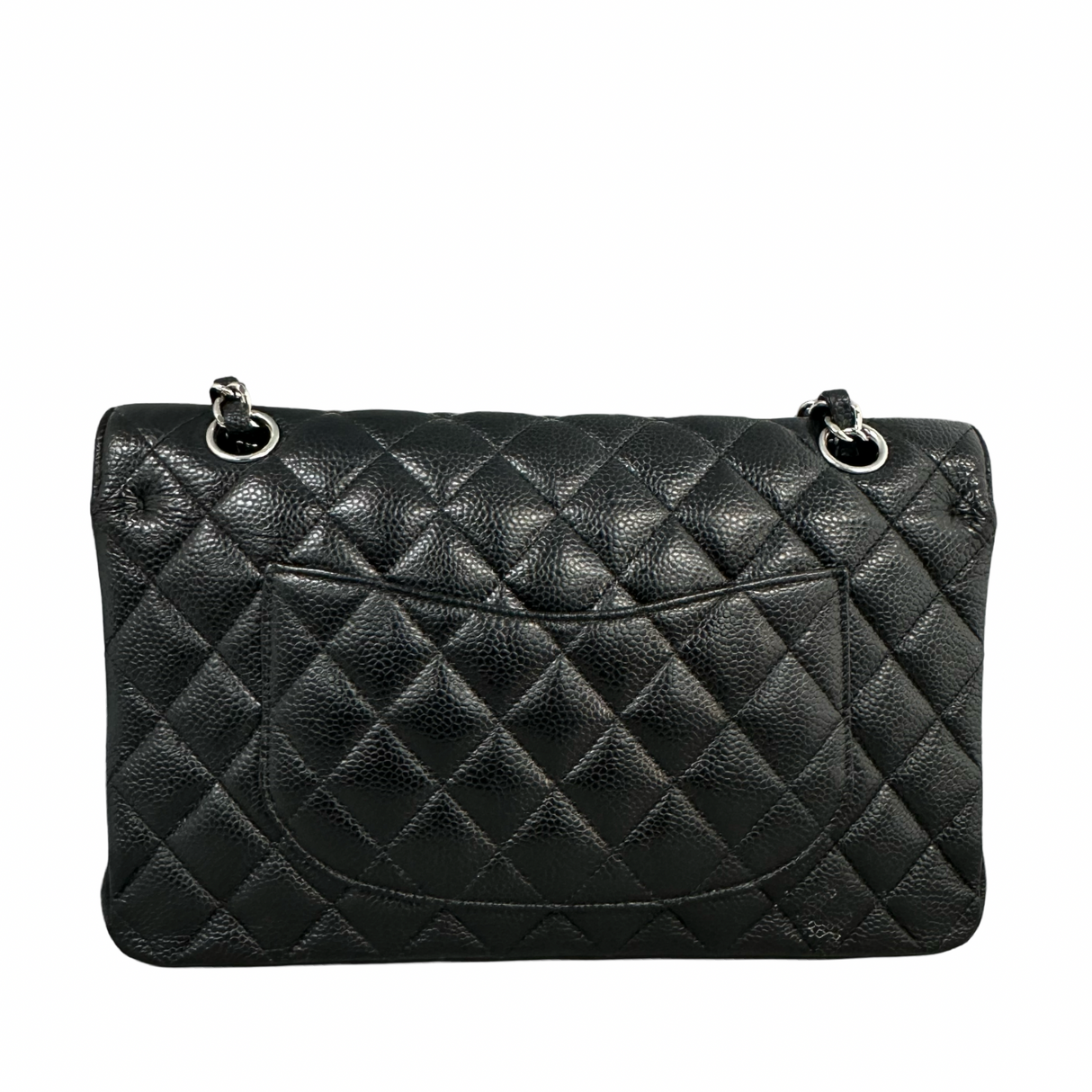Chanel Medium Caviar Double Flap Bag in Black