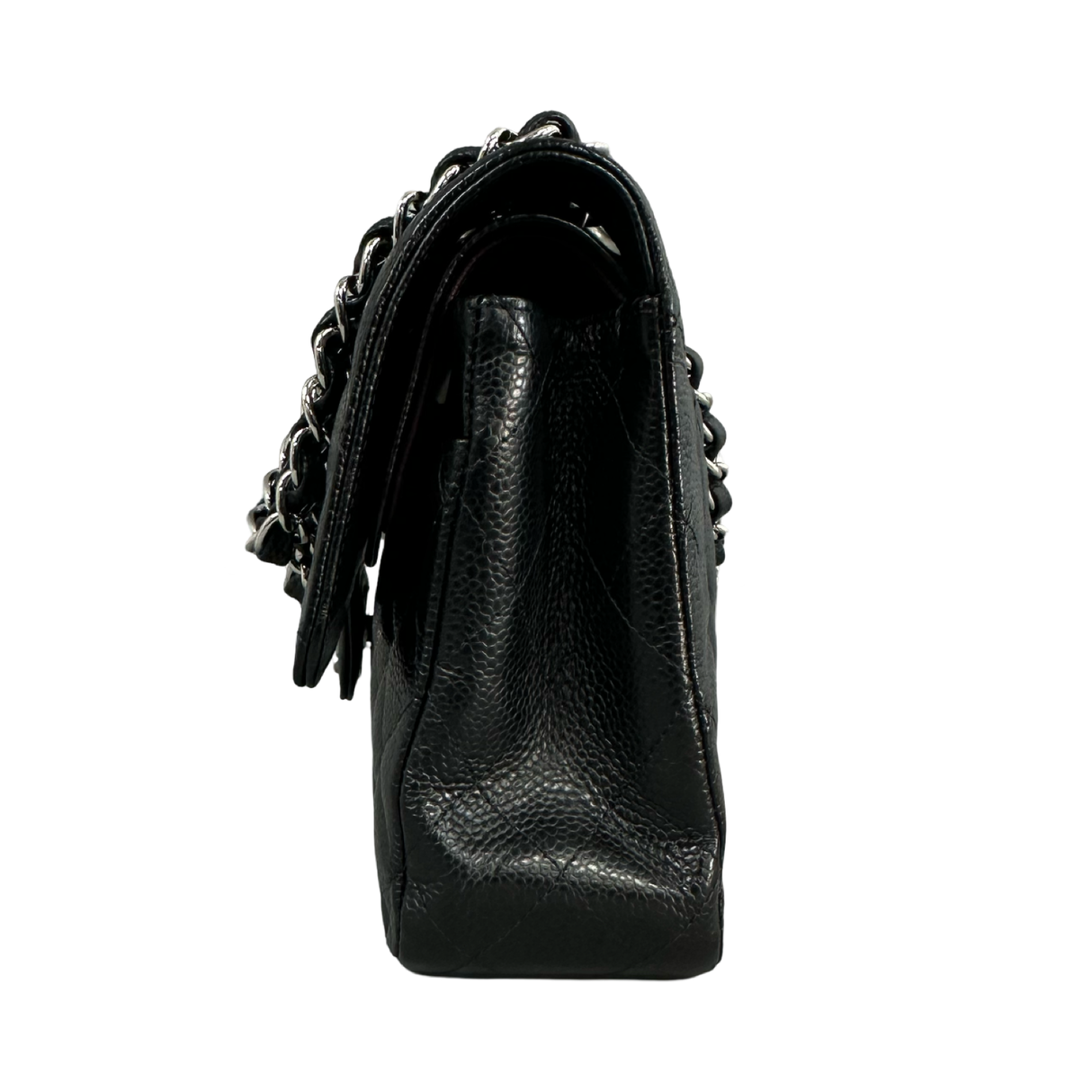 Chanel Medium Caviar Double Flap Bag in Black