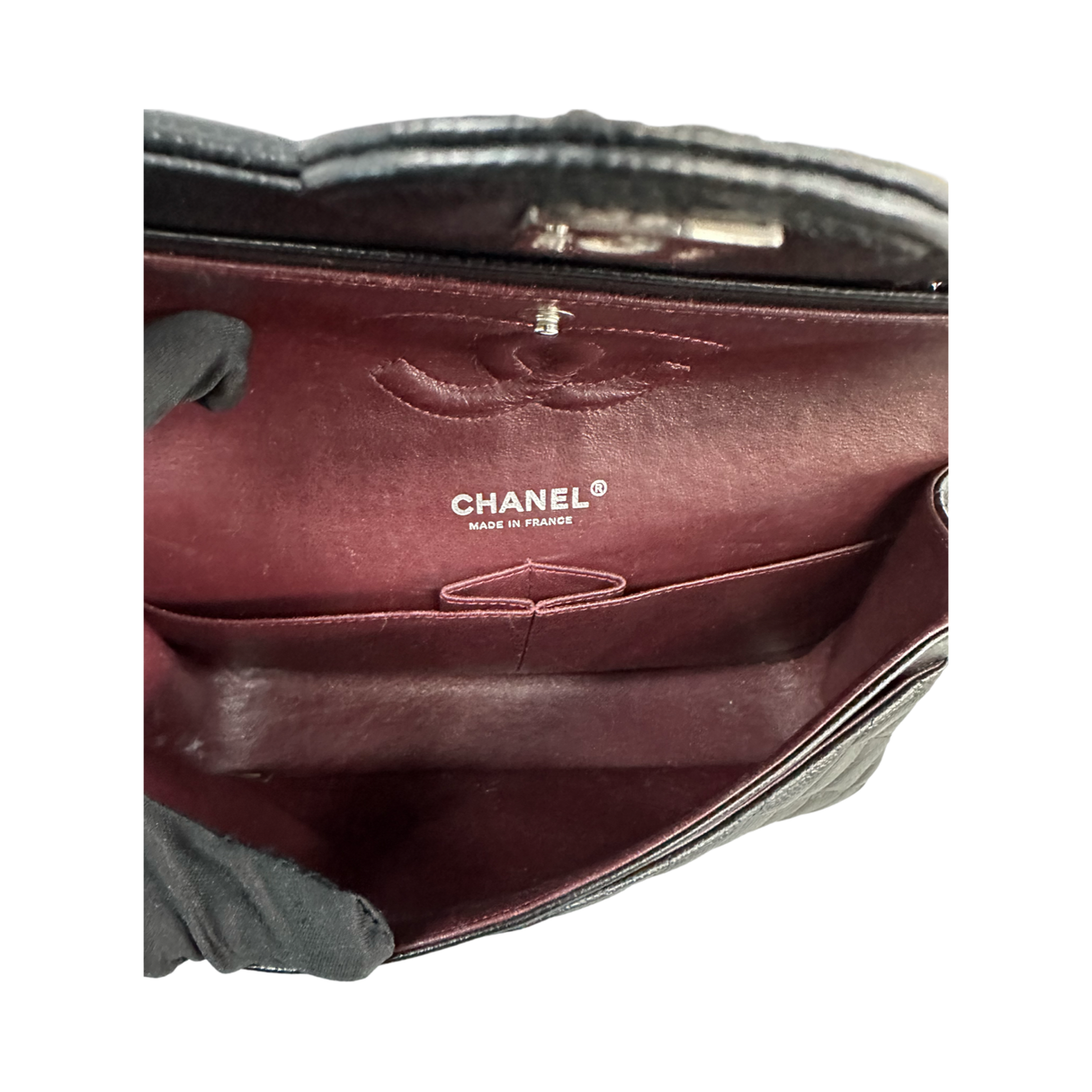 Chanel Medium Caviar Double Flap Bag in Black