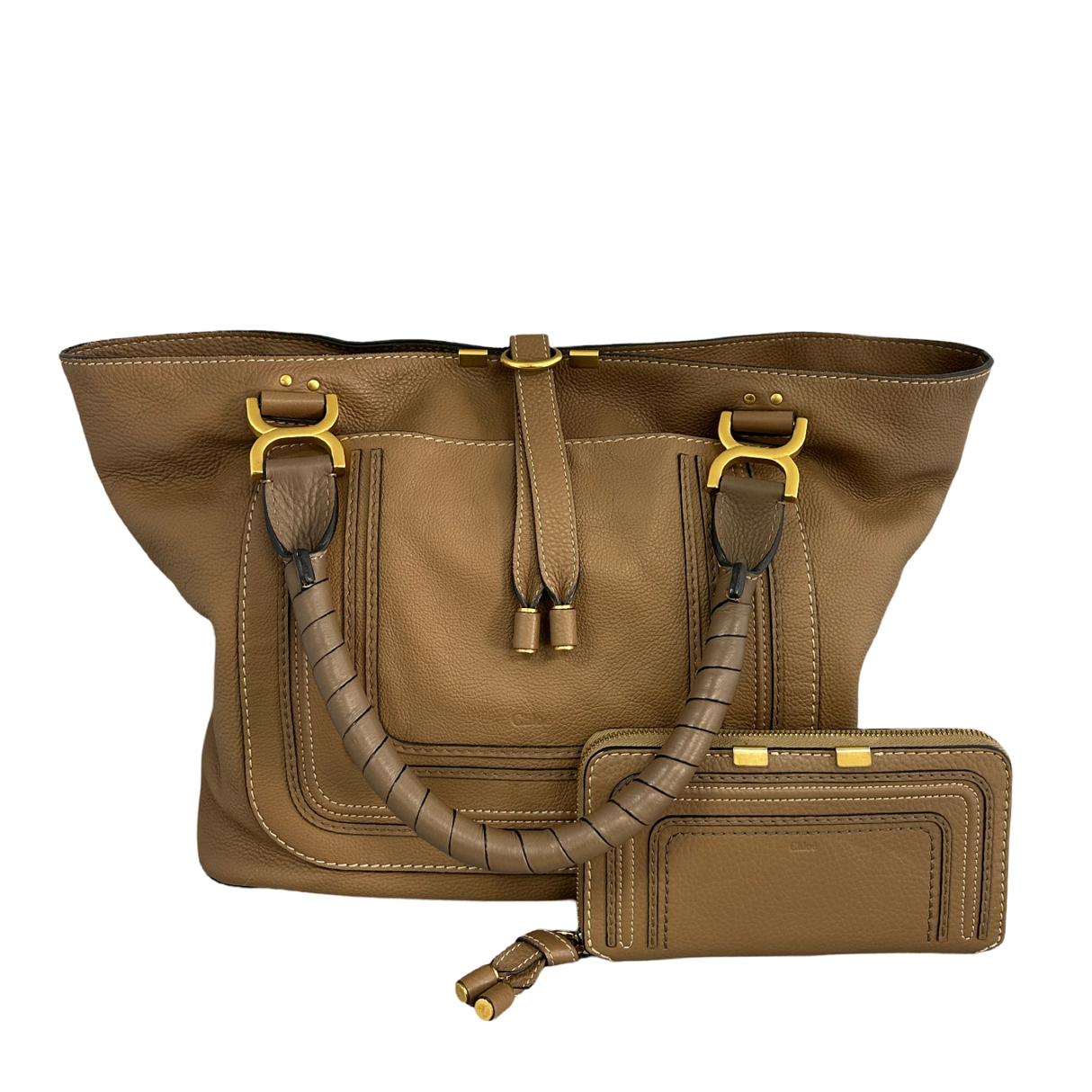 Chloe Brown Marcie Tote and Long Wallet Set