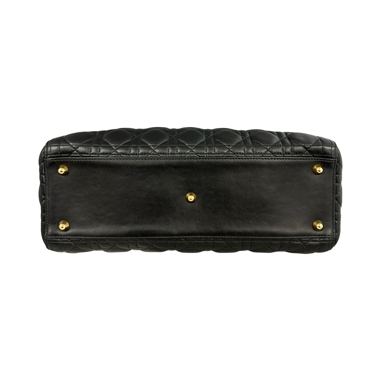 Christian Dior Black Cannage Leather Large Lady Dior