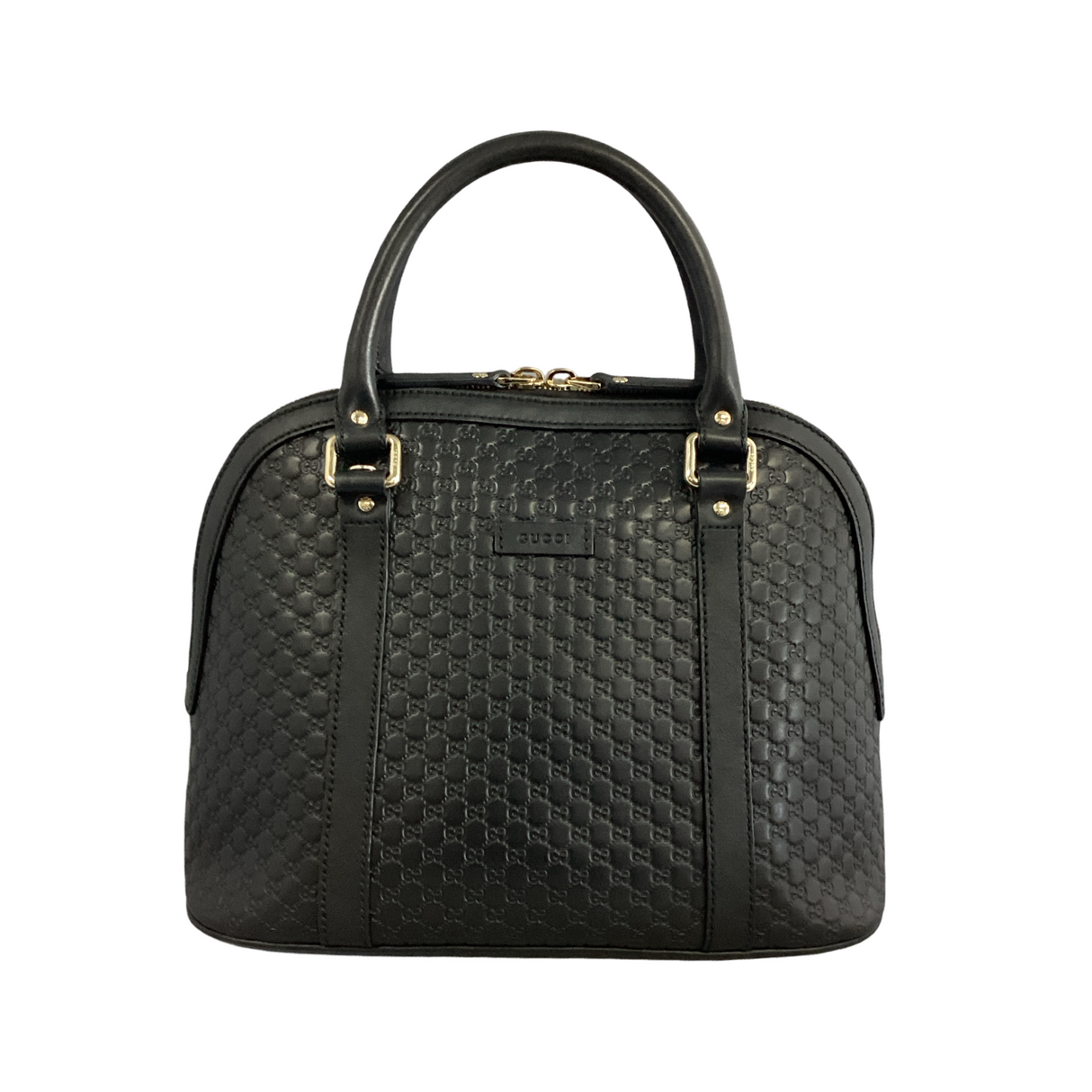 Gucci Black Microguccissima 2 Way Dome Bag Medium