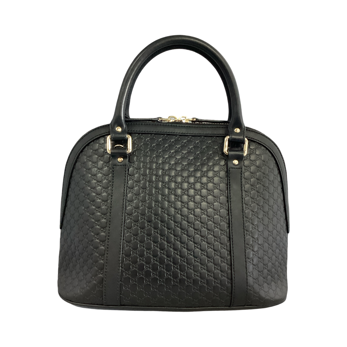 Gucci Black Microguccissima 2 Way Dome Bag Medium