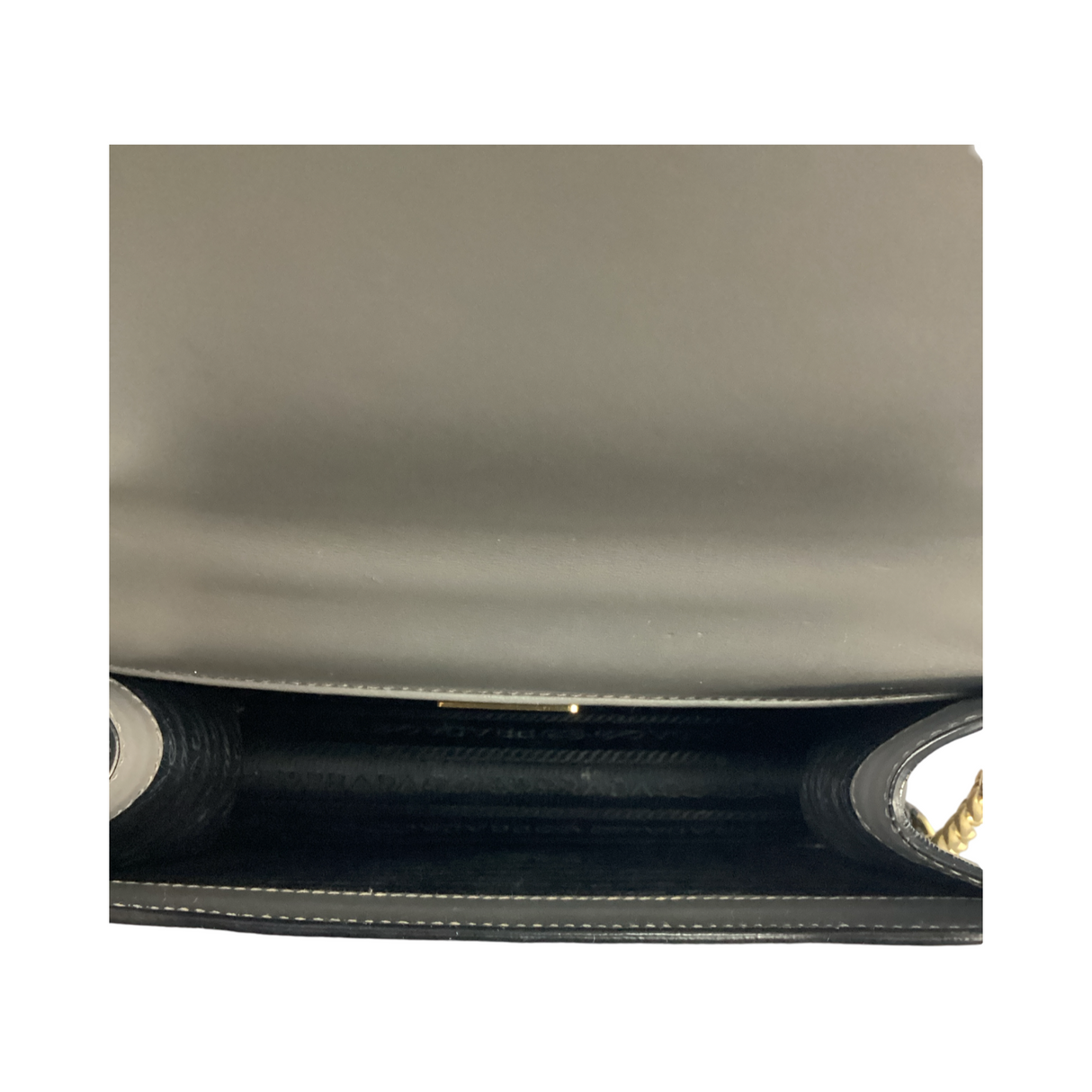 Prada Saffiano Blue Gray Envelope Chain Bag