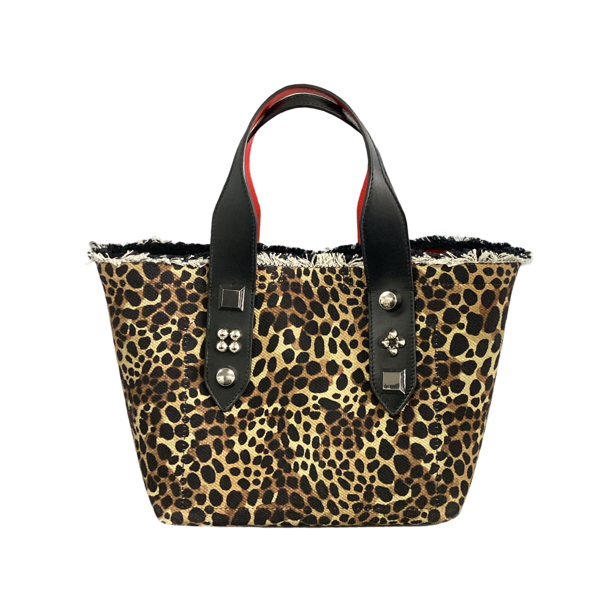 Christian Louboutin Frangibus Mini Leopard Canvas Tote