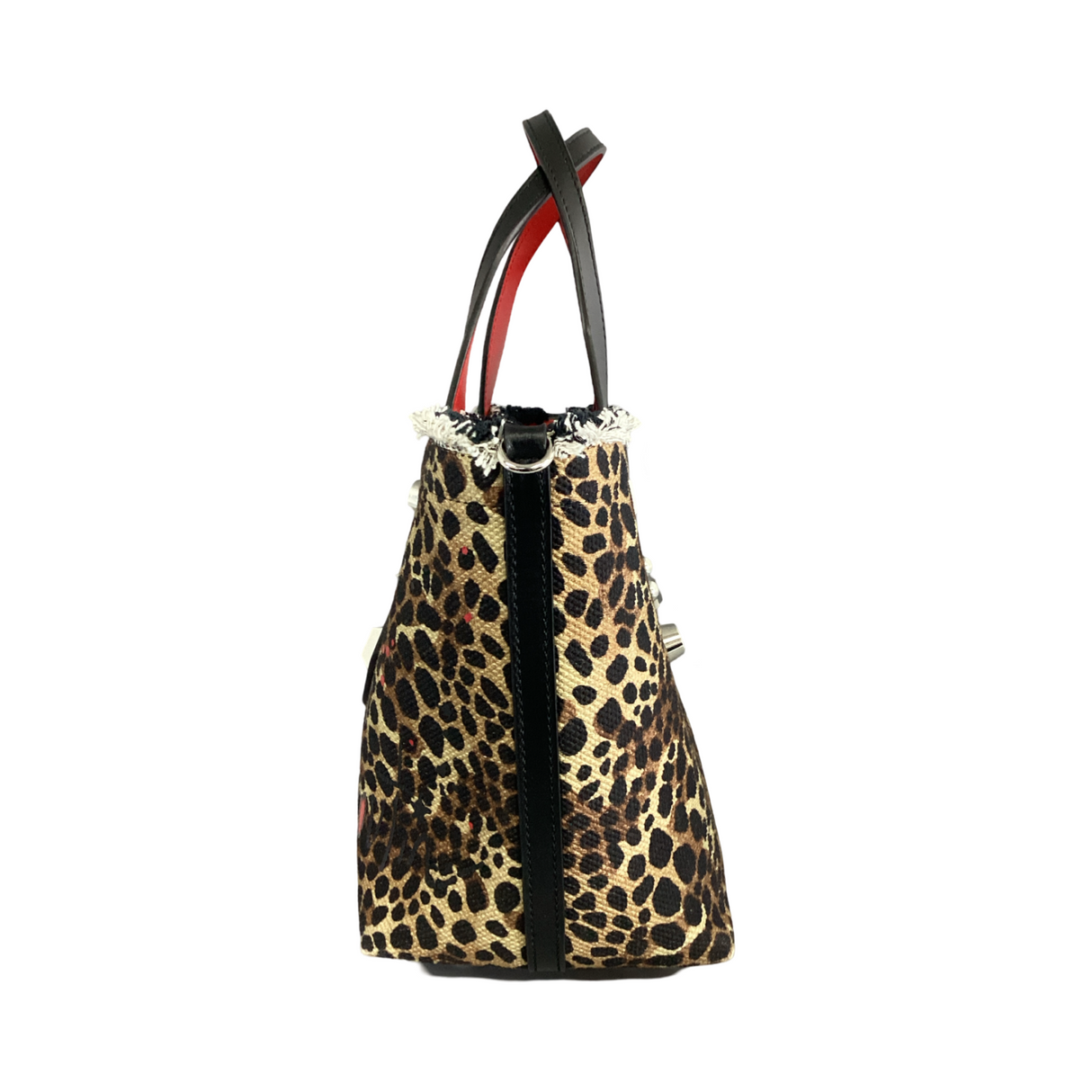 Christian Louboutin Frangibus Mini Leopard Canvas Tote
