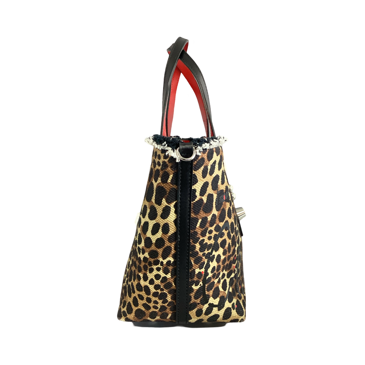 Christian Louboutin Frangibus Mini Leopard Canvas Tote
