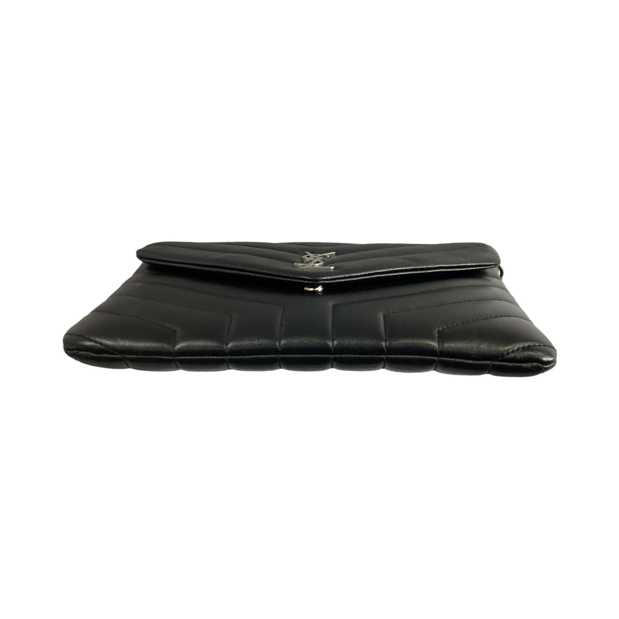Saint Laurent (YSL)Black with Silver Hardware Wallet on Chain