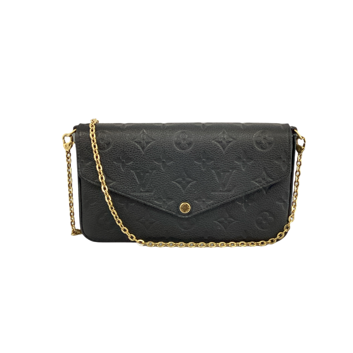 Louis Vuitton Felicie Pochette Black Monogram Empreinte Leather