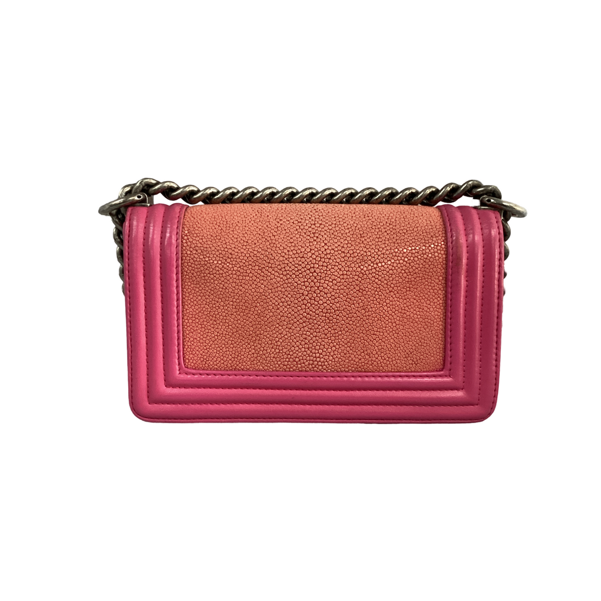 Chanel Small Pink Galuchat Boy Bag
