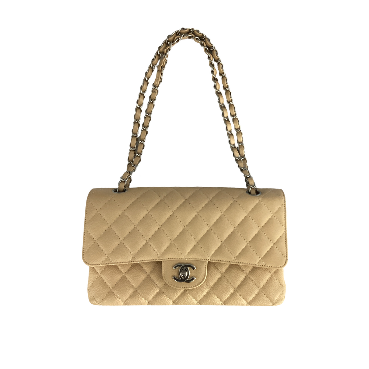 Chanel Classic Tan Medium Double Flap Bag