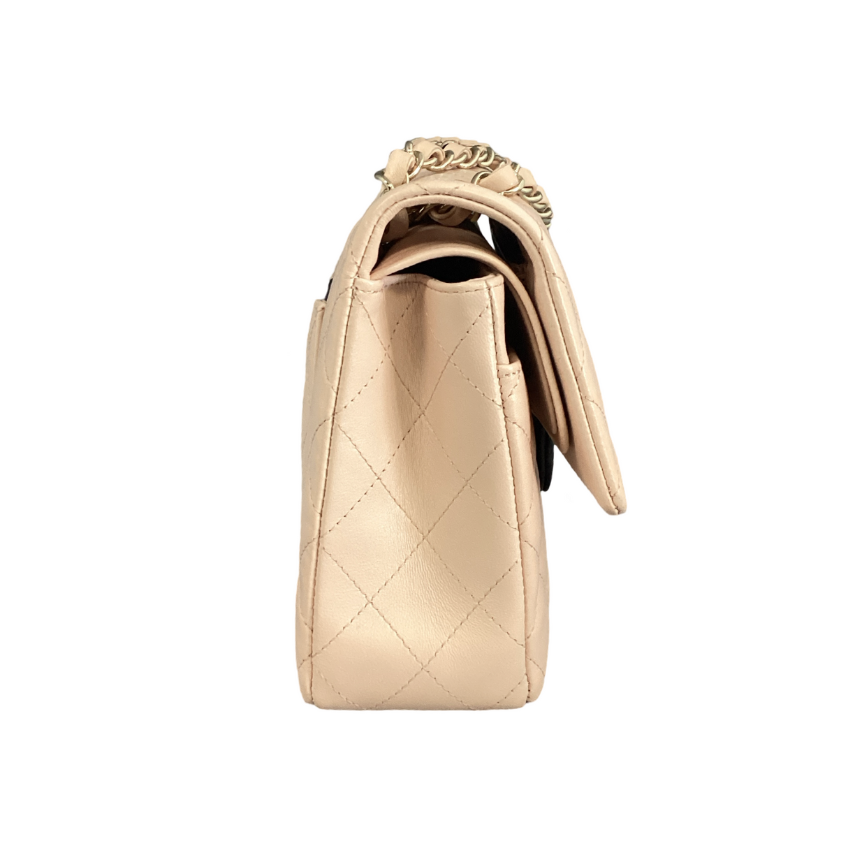 Chanel 2022 Classic Medium Bi-Stripe Double Flap Bag