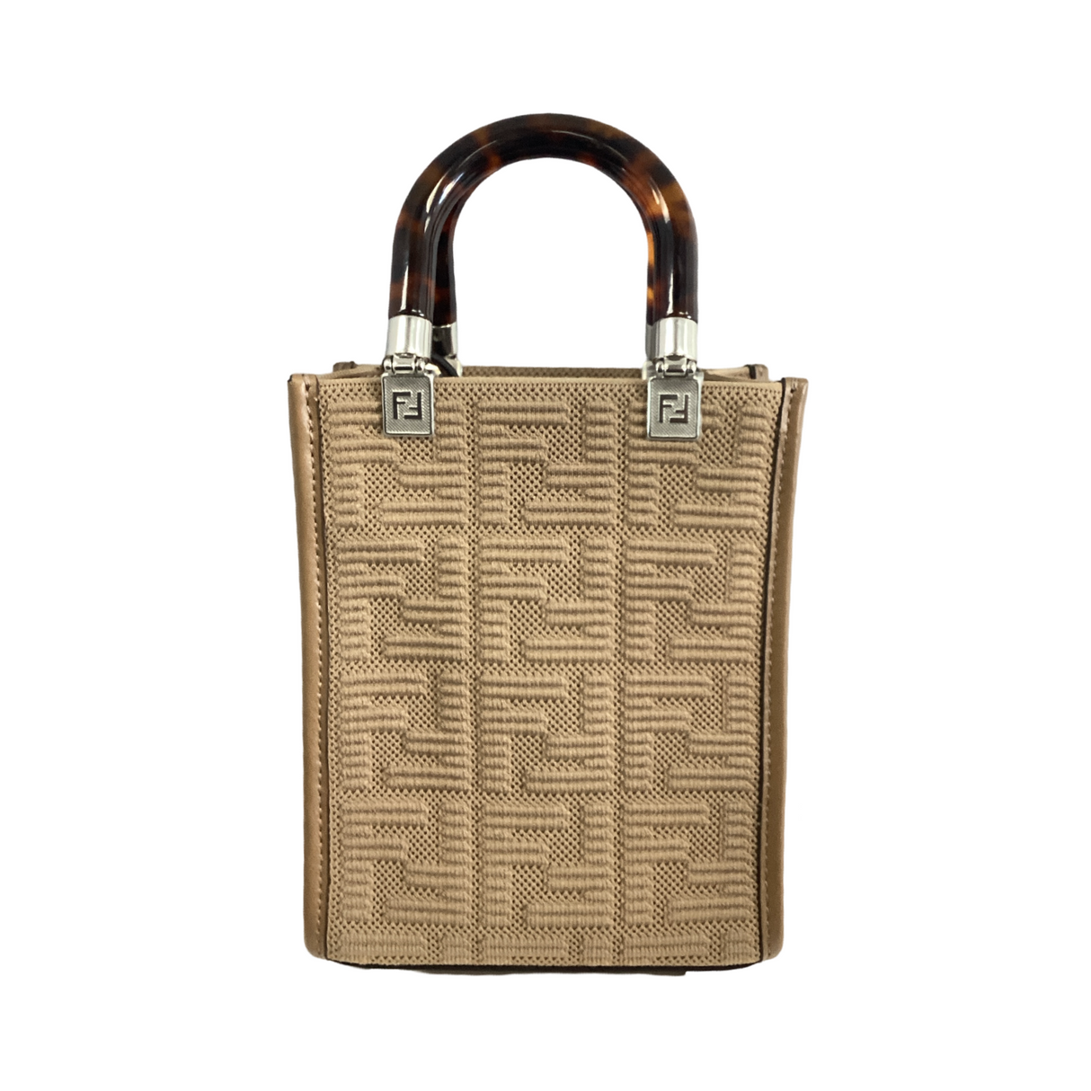 Fendi 2023 FF Embossed Mini Sunshine Tote