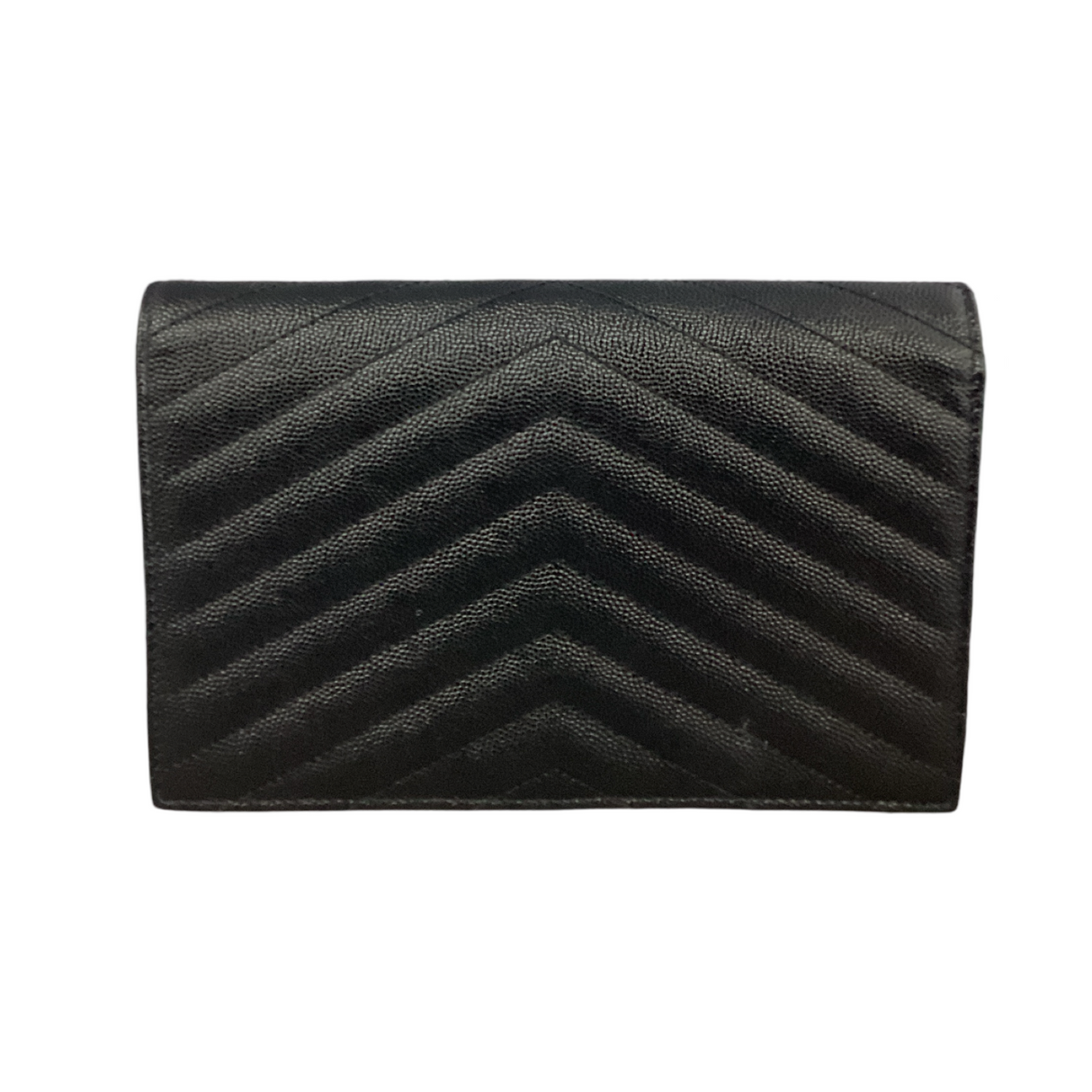 Saint Laurent (YSL) Black Cassandre Envelope Wallet On Chain