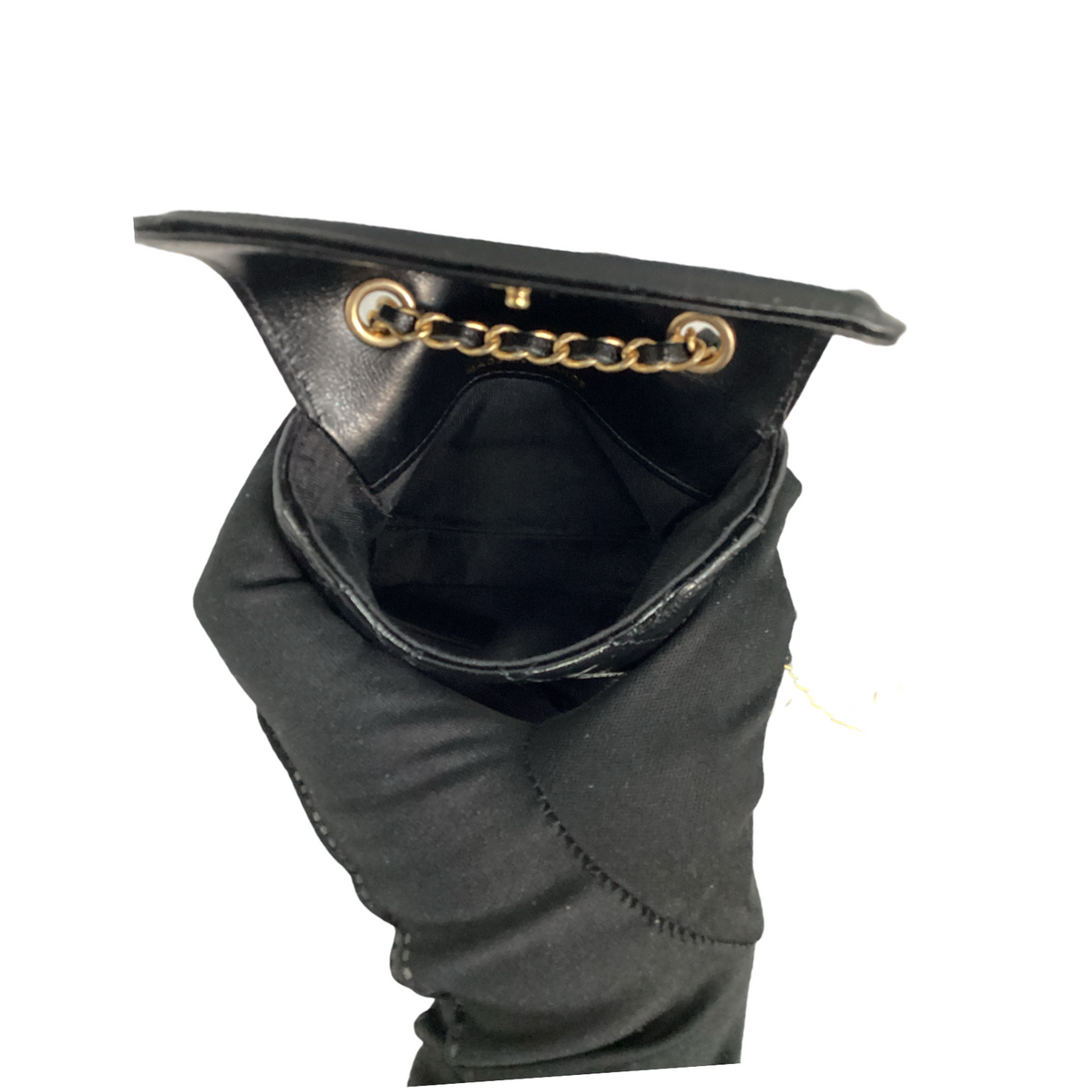 Chanel CC Shiny Aged Calfskin Mini Chain Belt Bag