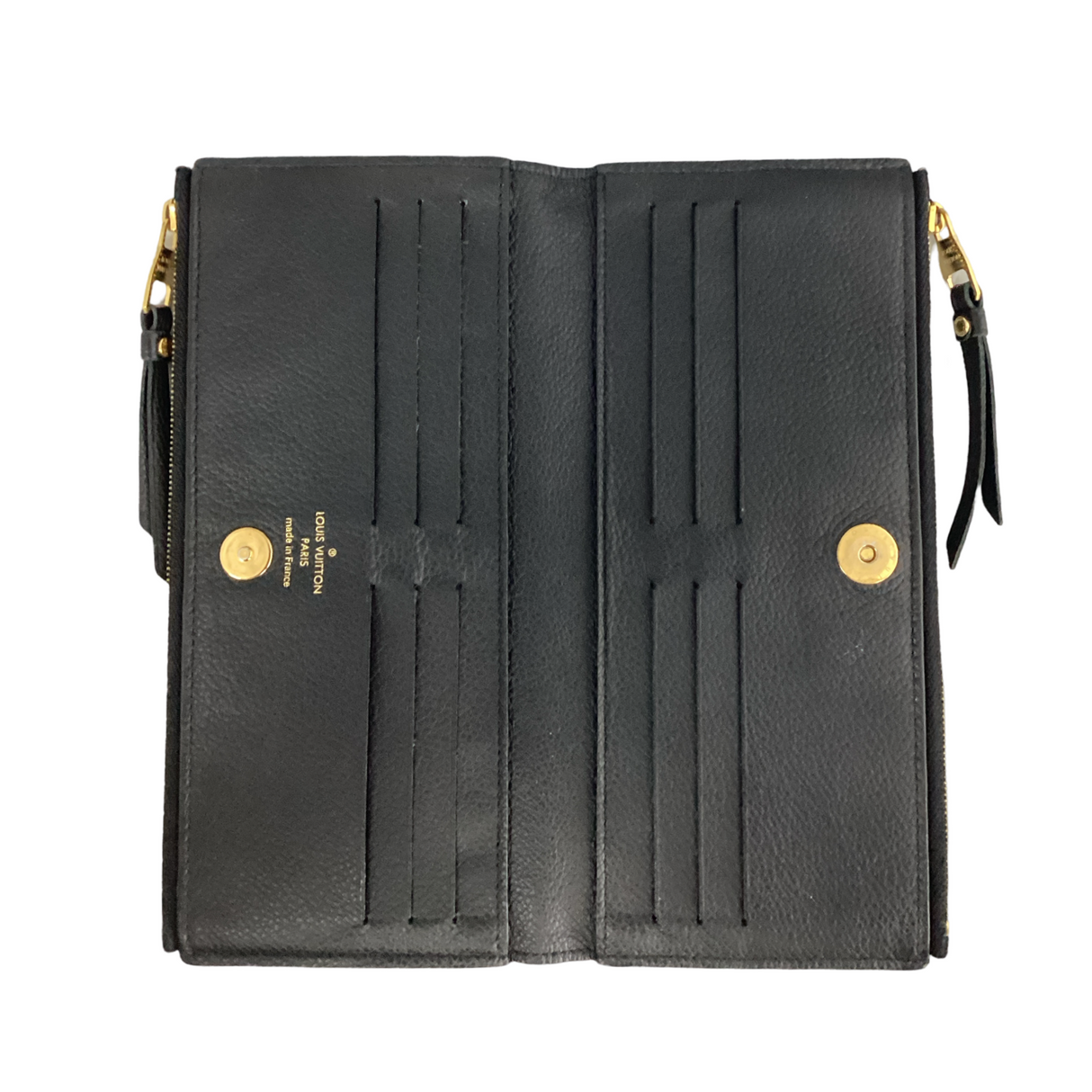 Louis Vuitton Black Empreinte Leather Adele Long Wallet