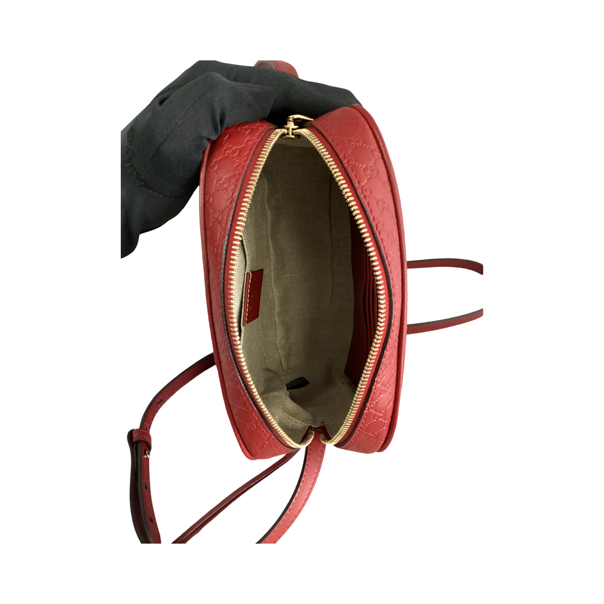 Gucci Red Microguccissima Bree Crossbody