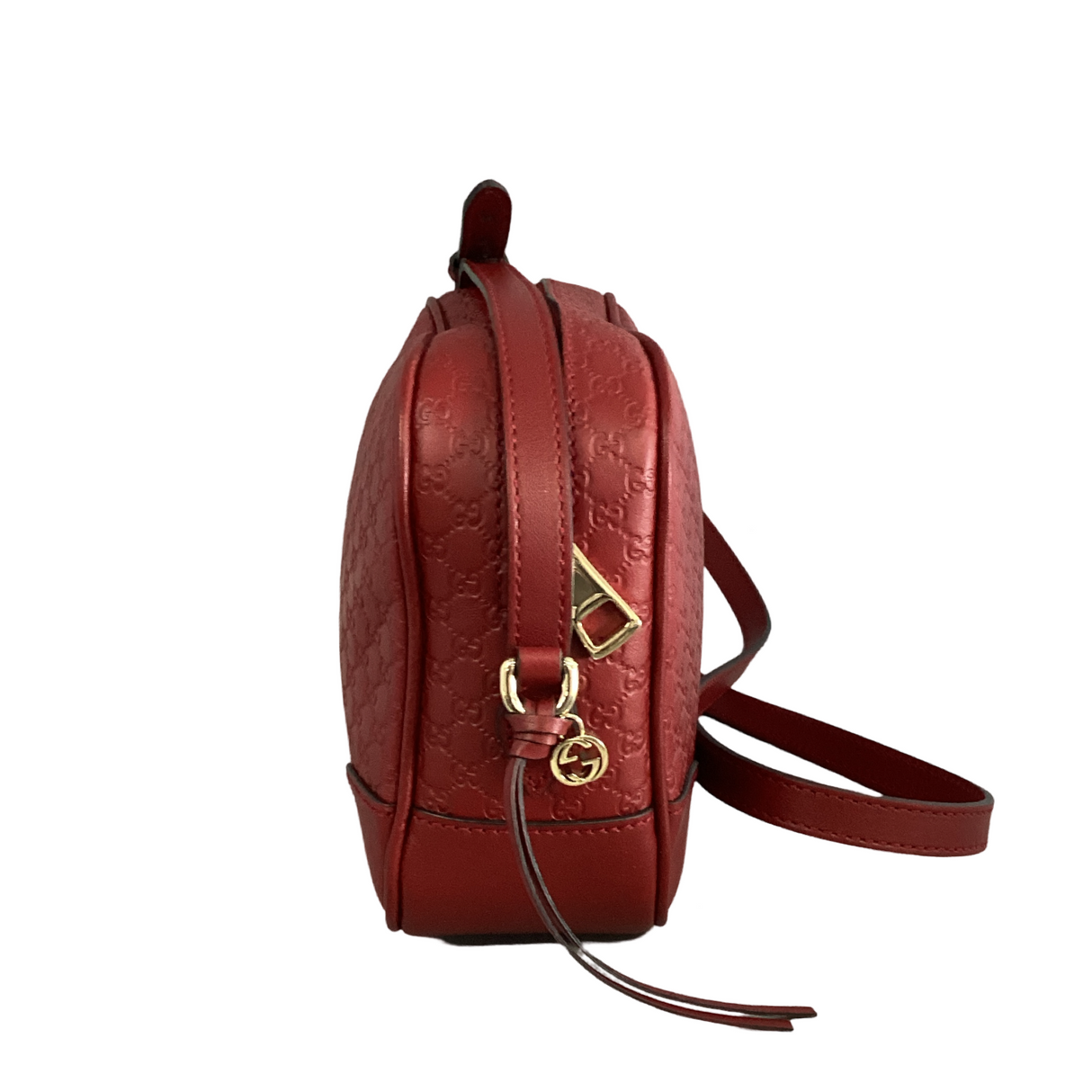 Gucci Red Microguccissima Bree Crossbody