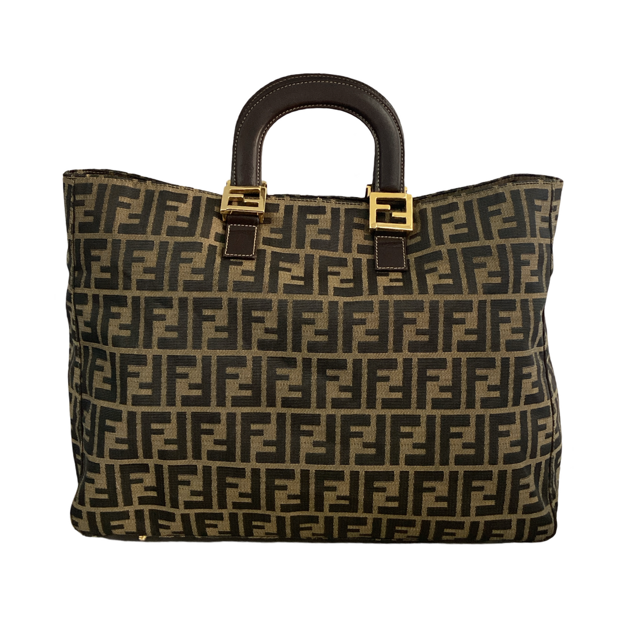 Fendi Zucca 16" Brown Canvas