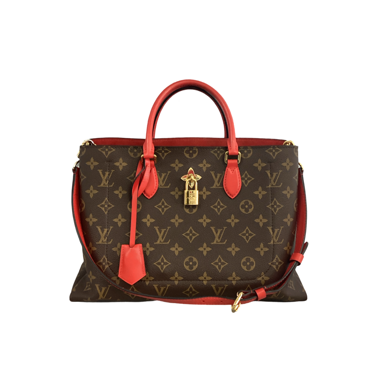 Louis Vuitton Red Monogram Flower Tote