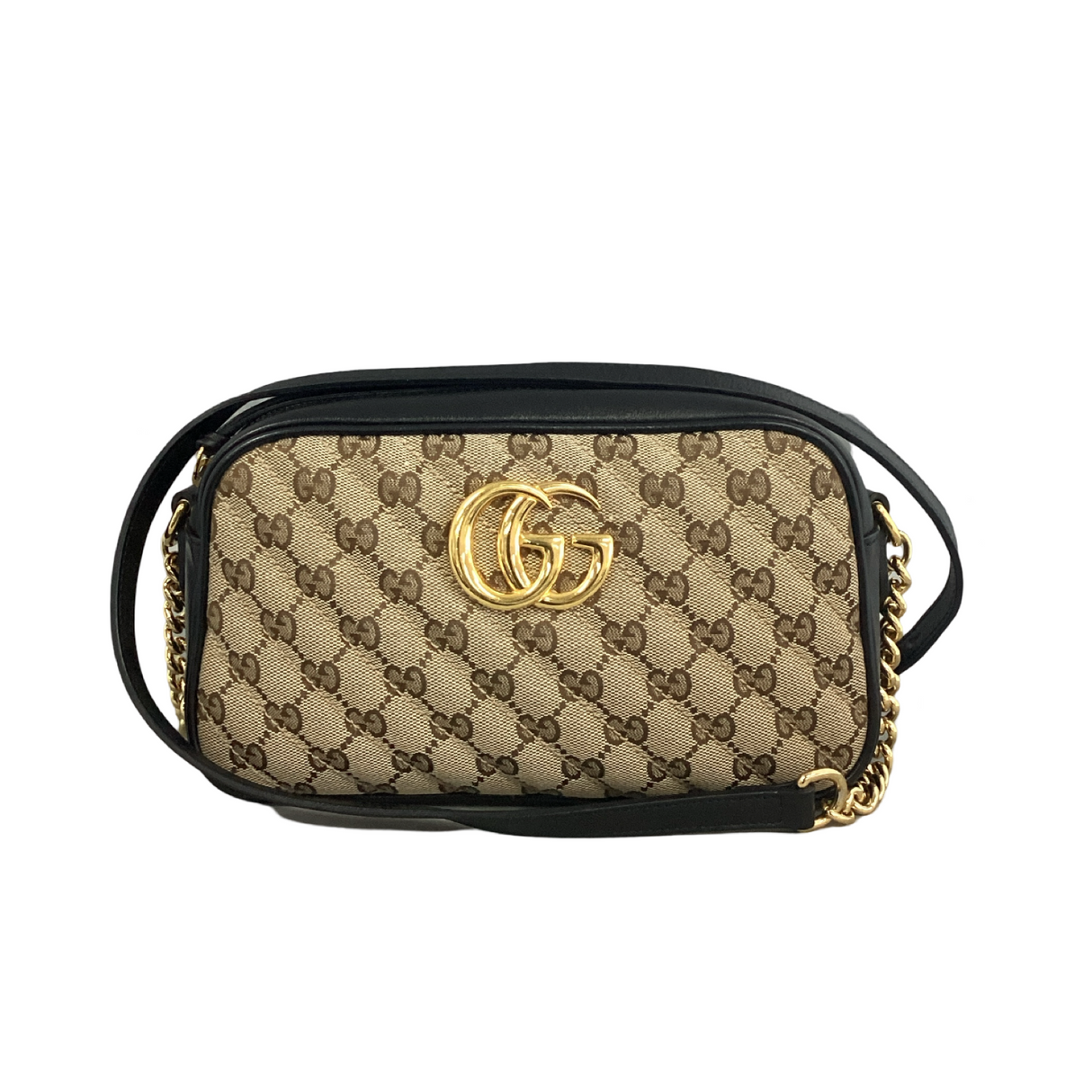 Gucci Black GG Marmont Shoulder Bag Small