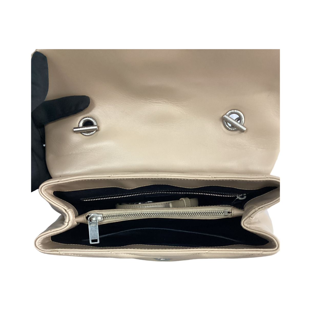 Saint Laurent (YSL) Quilted Monogram Large Top Handle LouLou with Strap