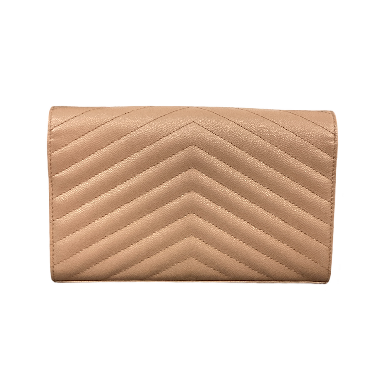 Saint Laurent (YSL) Large Wallet On Chain Dark Peach