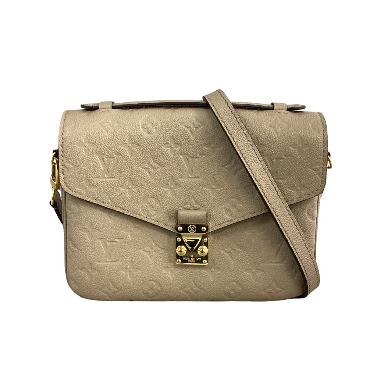 Louis Vuitton Turtledove Pochette Metis Empreinte Leather