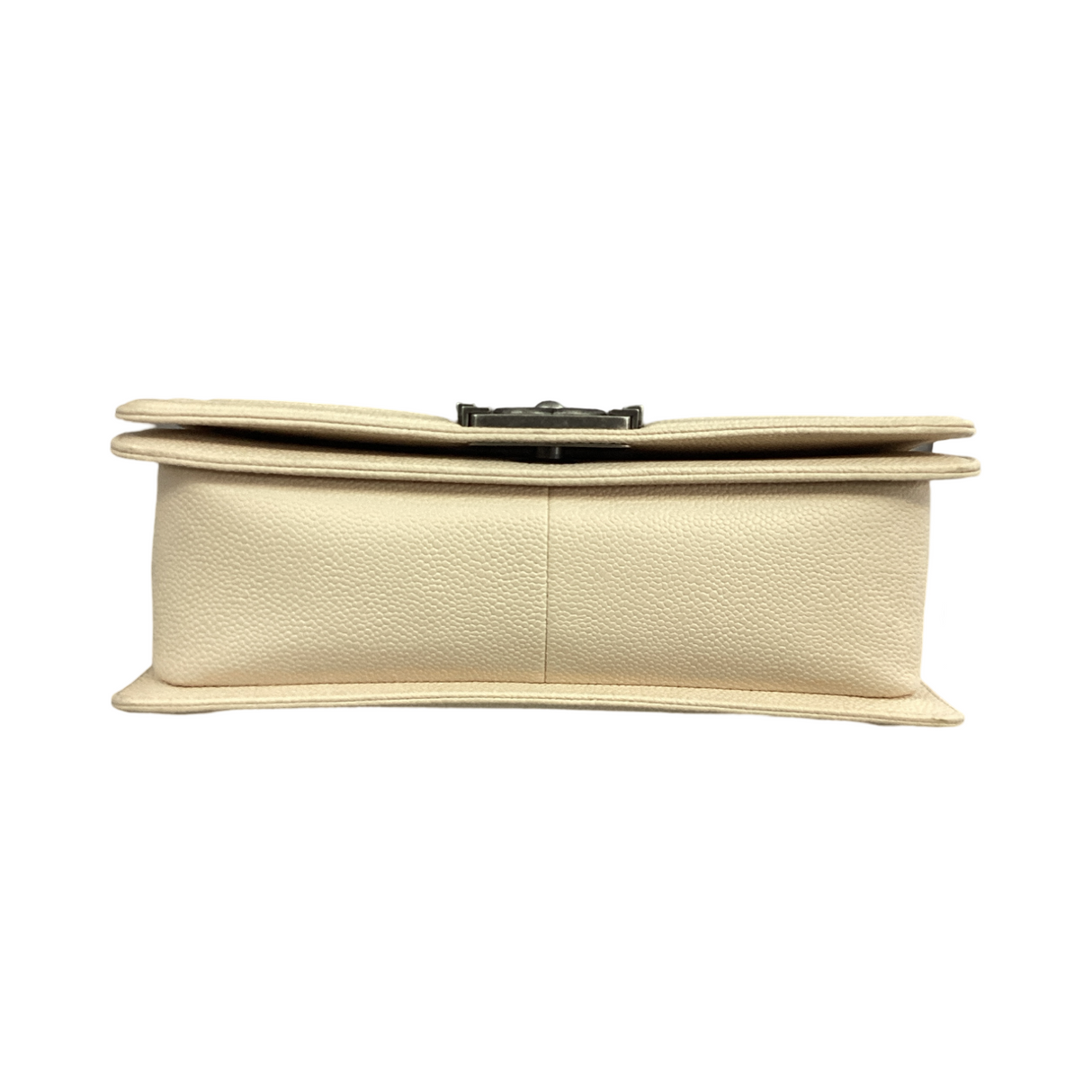 Chanel-Off White Caviar Boy Bag Medium