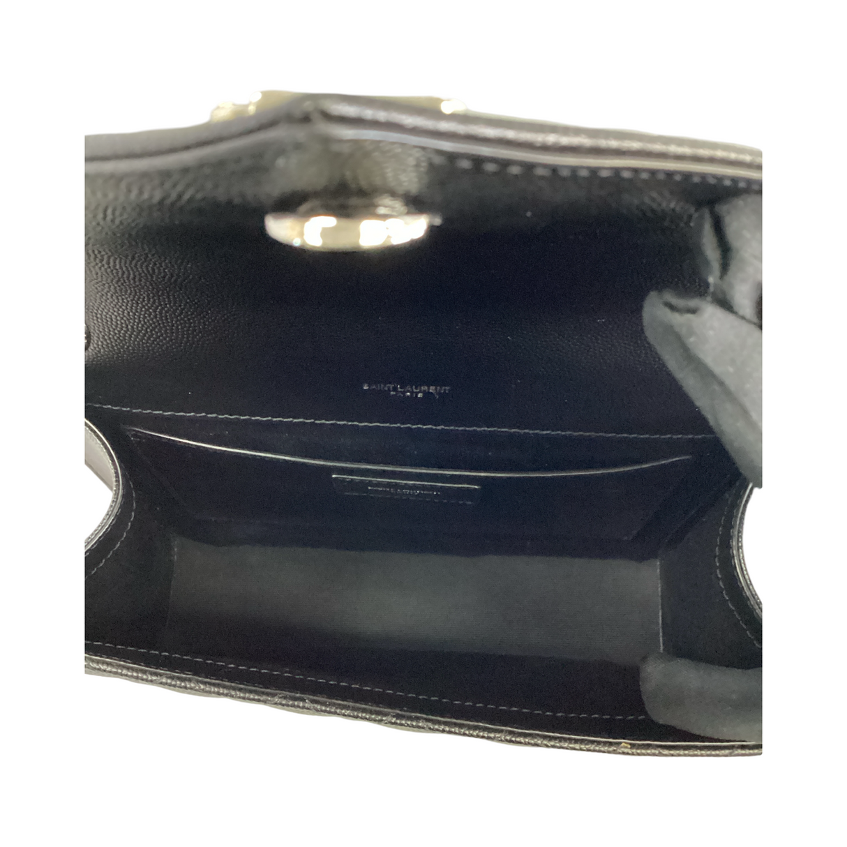 Saint Laurent (YSL) Medium Triquilt Envelope Flap Bag Black