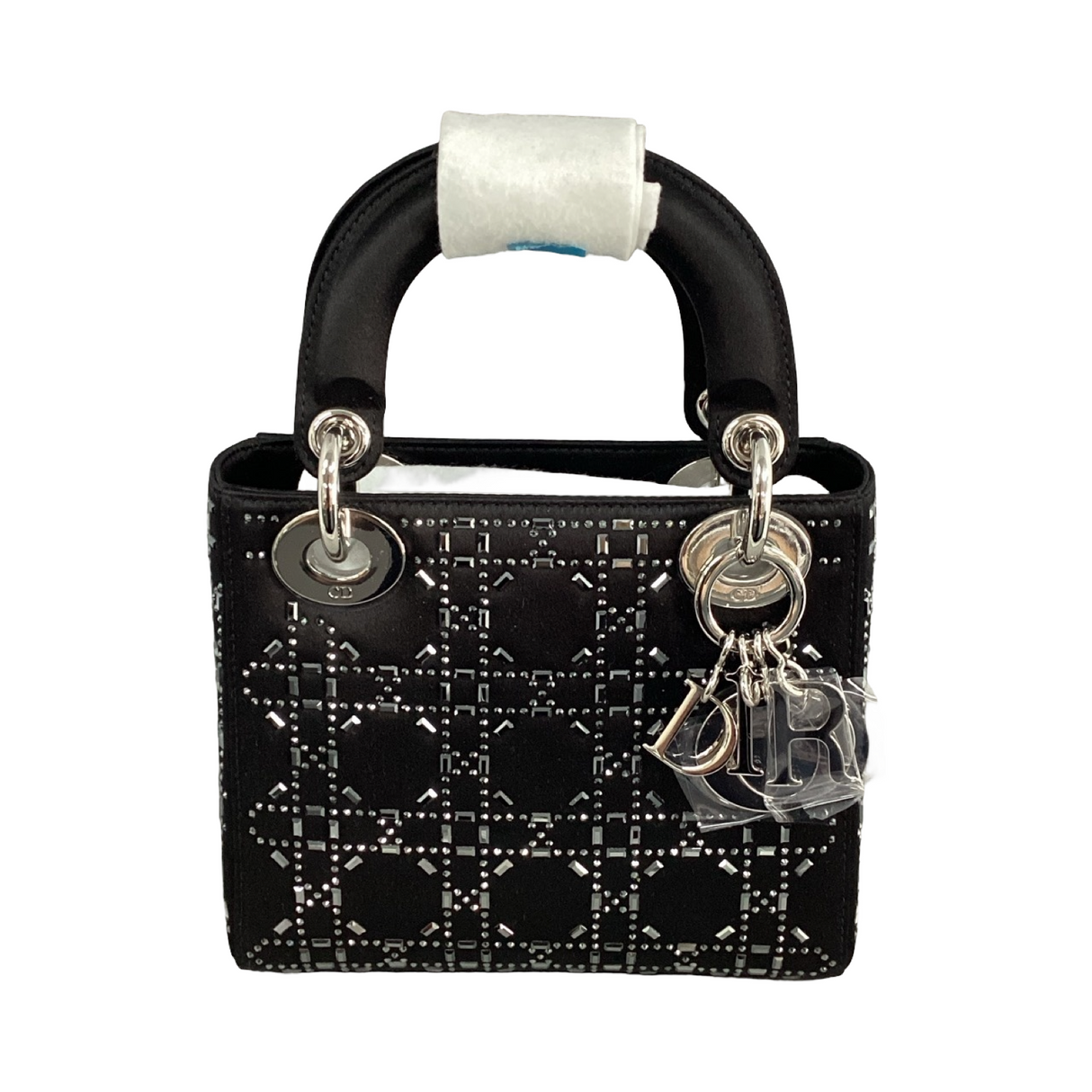 Dior Satin Crystal Cannage Mini Lady Dior