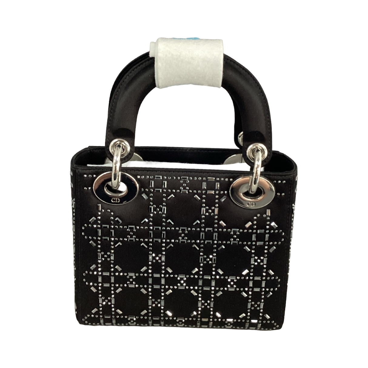 Dior Satin Crystal Cannage Mini Lady Dior