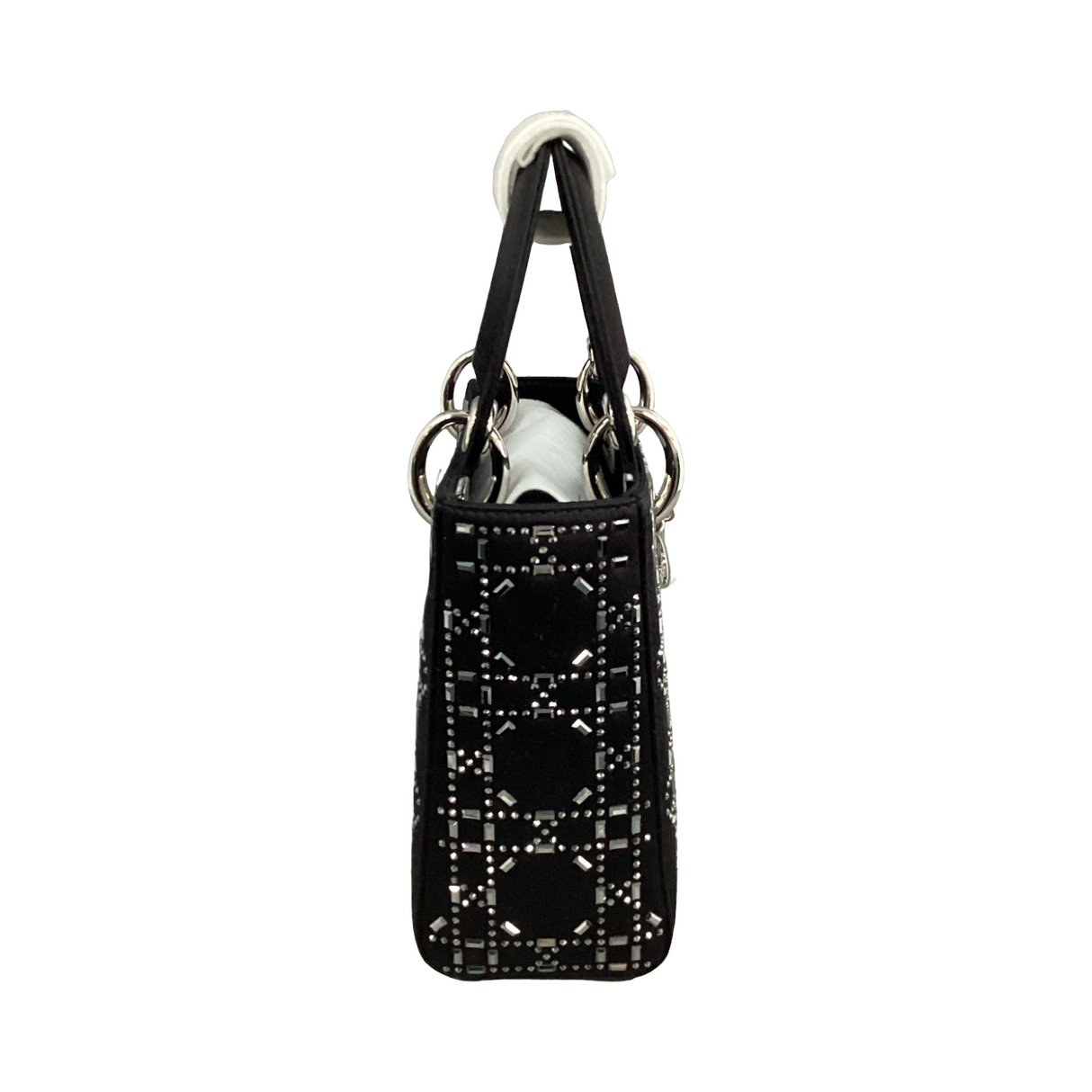 Dior Satin Crystal Cannage Mini Lady Dior