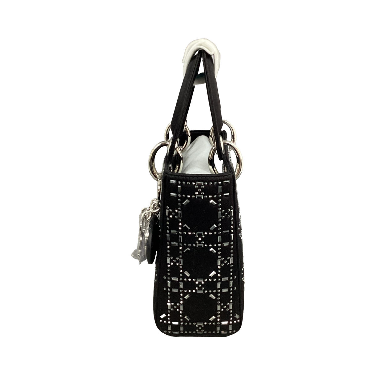 Dior Satin Crystal Cannage Mini Lady Dior