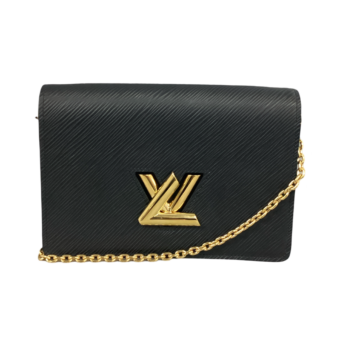 Louis Vuitton Black MM Epi Twist Belt Chain Wallet